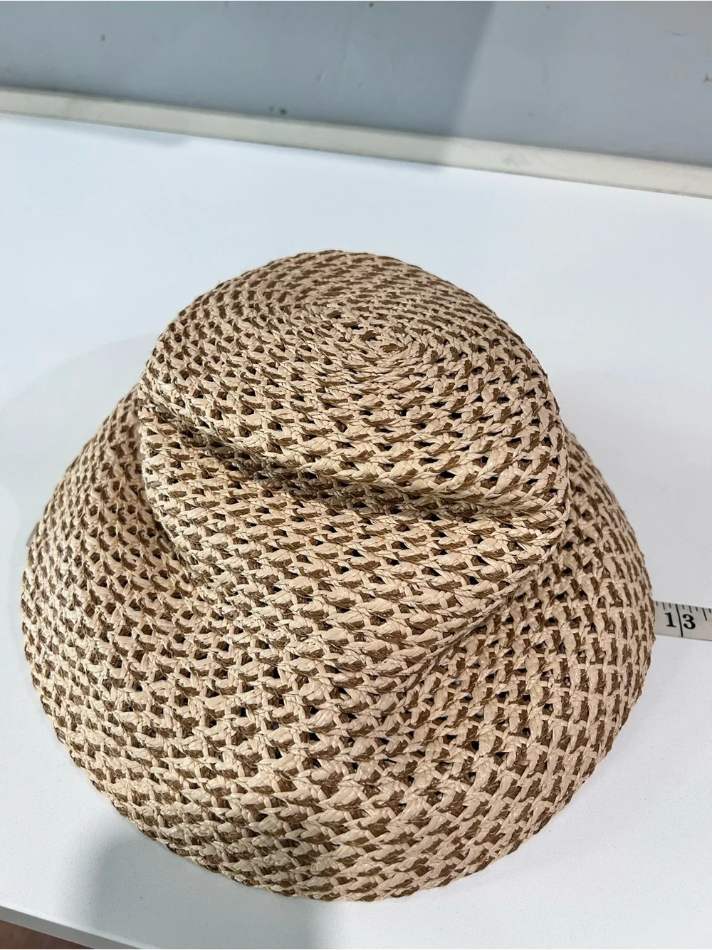 Eric Javits Women's Valeria Bucket Hat Wide Brim Straw Bucket Hat - Natural - Picture 11 of 16